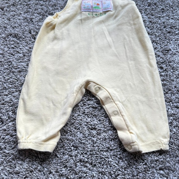 Vintage Cherokee Baby Romper Butter Yellow Sleeveless One Piece Outfit Infant - Picture 3 of 7